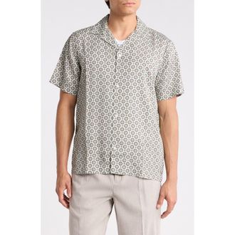 Les Deux Foulard Short Sleeve Shirt in Smoke Green at Nordstrom Rack, Size X-Large