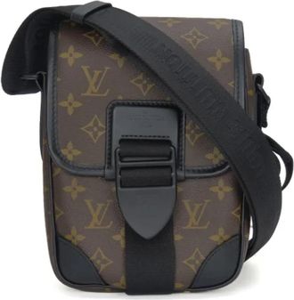 Louis Vuitton Tweedehands Canvas Louis Vuitton tassen - Heren - Vintage Schoudertas - Bruin - ONE Size - Vintage