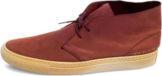 Common Projects Polacchini stringati in pelle scamosciata - Rosso
