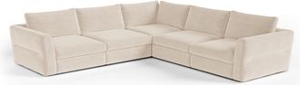 Sia Home Sof&aacute; esquinero panor&aacute;mico modular 7-8 plazas tejido beige
