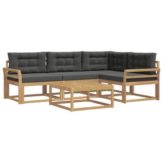 vidaXL Conjunto De Sof&aacute;s De Exterior 5 Pcs Blanco Y Antracita Vidaxl