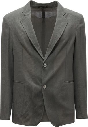 Armani Wollen jas in groen - Heren - Blazers - Groen - M - Wol - Jassen