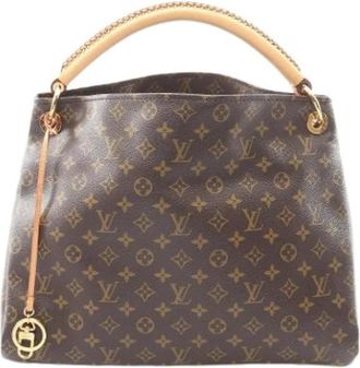 Louis Vuitton Pre-owned Handbag- Shoulder Bag - Dames - Vintage Handtas - Bruin - ONE Size - Leer - Vintage