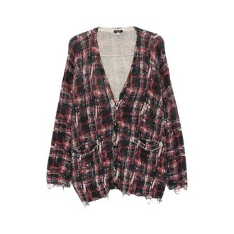 R13 Cardigans, male, Multicolor, Size: M Oversized Checked Cardigan