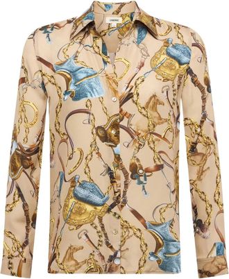 L'agence Nina long-sleeve blouse - women - Silk - S - Neutrals