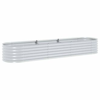 Berkfield Home Garden Raised Bed 320x80x44 cm Galvanised Steel Silver | Size: 320 x 80 x 44 cm