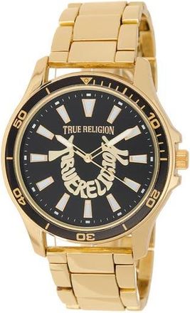 True Religion Arched Logo Bracelet Watch, 42.6mm in Gold at Nordstrom Rack