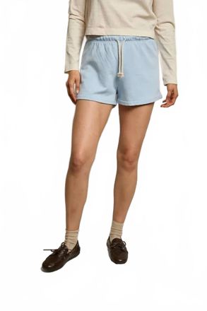 perfectwhitetee Layla French Terry Short In Powder Blue