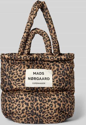 Mads Norgaard Tote Bag mit Logo-Patch Modell Pillow in Mittelbraun, Größe 1