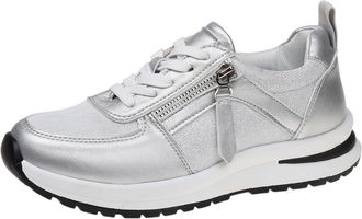 Generic Sneakers Women Winter Fleece Lined Lace-Up Round Toe Flat Sneakers Wedge Zip Platform Trainers Tennis Shoe Comfortable Breathable Non-Slip Walking Sho