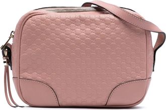 Gucci Pre-owned Embossed Pattern Leather Bag - Dames - Vintage Schoudertas - Roze - ONE Size - Leer - Vintage