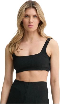 Nanushka Cropped Bralette Top - Dames - Tops zonder mouwen - Zwart - M - Tops