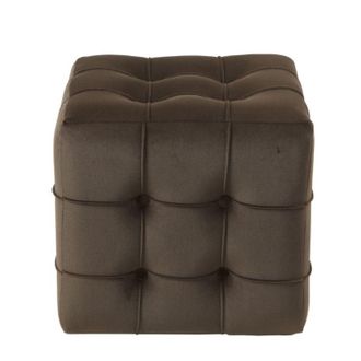 Habitat et Jardin Pouf In Velluto lizbon - 42 X 42 X 42 Cm - Marrone