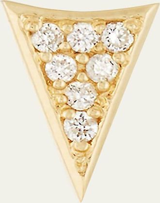 Sydney Evan 14K Gold Triangle Stud Earring with Diamonds