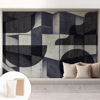 Tulup Carta Da Parati - Mural - Con Sala Da Pranzo - Camera Da Letto - Cameretta - Con Colla Gratuita Simmetria Geometrica 208x146 Cm