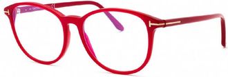Tom Ford FT5810-B 074 Shiny Light Red/Clear Blue Light Block 53mm