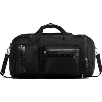 MCM Ottomar Weekender Backpack in ECONYL and Leather in Black at Nordstrom