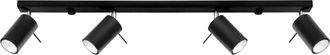 Sollux Lighting Design Deckenlampe Ring 4-Flammig (linear), Schwarz