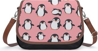 Generic Cute-Penguins Small Womens Crossbody Bags Shoulder Handbag with Adjustable Strap for Travel