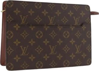 Louis Vuitton Pre-owned Clutches, female, Brown, Size: ONE SIZE Pre-owned Monogram Clutch Bag