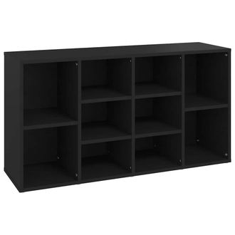 vidaXL Vidaxl - Banco Zapatero De Madera Contrachapada Negro 103x30x55 Cm