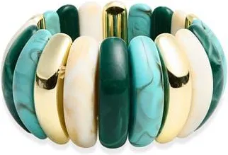 Natasha Resin Beaded Stretch Bracelet in Turquoise Combo at Nordstrom Rack
