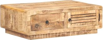 vidaXL Mesa De Centro Madera De Mango Rugosa 90x60x29 Cm Vidaxl