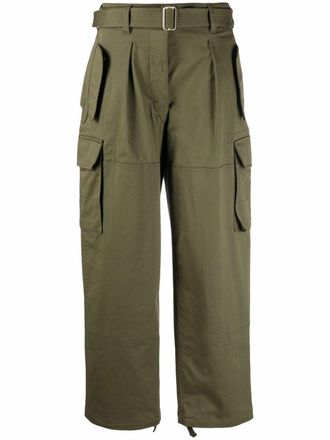 Alberta Ferretti Broek met wijde pijpen - Groen