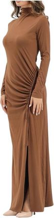 Mar De Margaritas Abito Lungo Stretch - Dames - Avondkleed - Bruin - XS - Rayon - Kleedjes