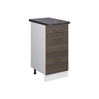 Vicco Mueble Bajo De Cocina R-line, Gris, 40 Cm Con Cajones, Et Antracita