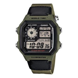Casio G Shock Square Sport Quartz Men Sports Mens Black Digital AE-1200WHB-3B
