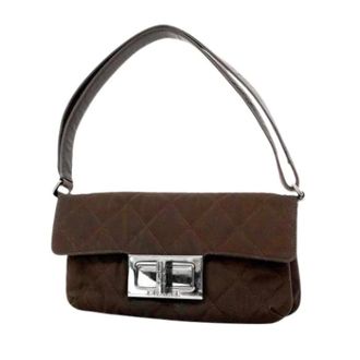 Chanel Pre-owned Shoulder Bags, female, Brown, Size: ONE SIZE Pre-owned Vintage Nylon Shoulder Bag