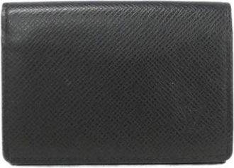 Louis Vuitton Pre-owned Wallets, male, Black, Size: ONE SIZE Pre-owned Taiga Card Case