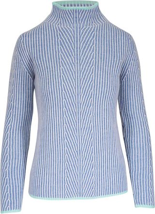 Kinross Cashmere Maglione a righe - Blu
