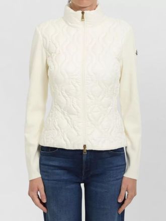Moncler wool nylon cardigan padded front