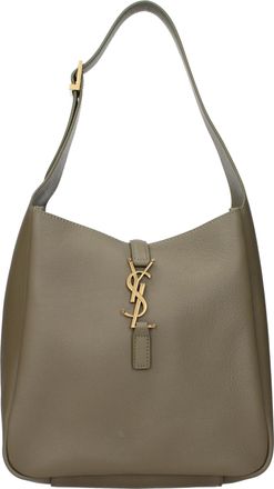 Saint Laurent Damens Le 5a7 Umh&auml;ngetasche Gr&uuml;n/Moosleder