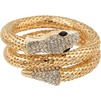 Eye Candy Los Angeles Luxe Collection Snake Wrap Bracelet in Gold at Nordstrom Rack