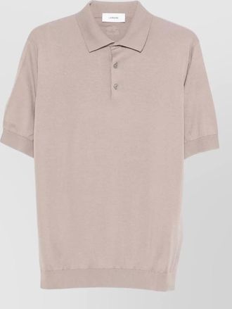 Lardini knitted short-sleeve polo shirt