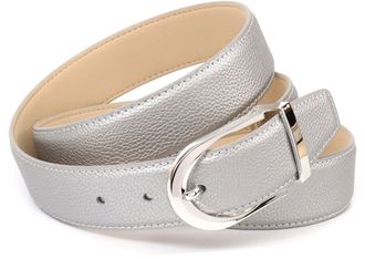 Anthoni Crown Lederg&uuml;rtel ANTHONI CROWN, Damen, Gr. 100, silber, Rindsleder, G&uuml;rtel Lederg&uuml;rtel