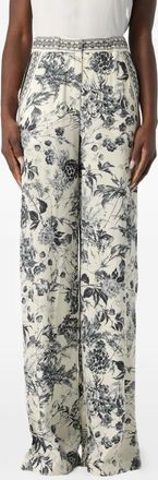 Simona Corsellini Pantaloni a fiori - Toni neutri