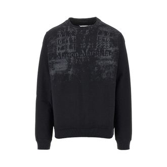 Maison Margiela Logo print oversized crewneck sweatshirt Man M