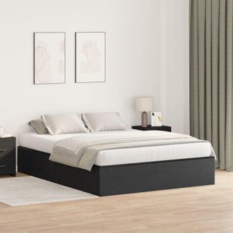 vidaXL Struttura del letto Rovere nero 200 x 160 x 31.5 cm - Vidaxl