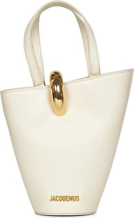 Jacquemus Asymmetrische Mini Emmer Tas Ivoor - Dames - Handtassen - Beige - ONE Size - Katoen - Tassen