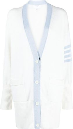 Thom Browne 4-Bar cotton cardigan - women - Cotton - 40 - White