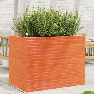 Berkfield Home Garden Planter Wax Brown 90x60x68.5 cm Solid Wood Pine