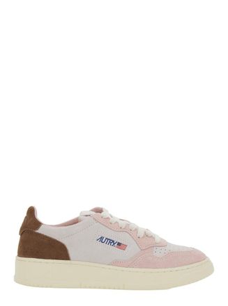 Autry Medalist Multicolor Low Top Sneakers With Logo Detail In Leather And Suede Woman