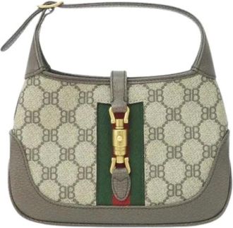 Balenciaga Pre-owned Shoulder Bags, female, Beige, Size: ONE SIZE Pre-owned Canvas Shoulder Bag