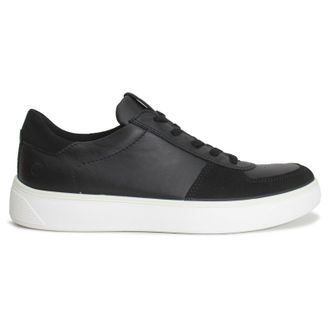 Ecco Ecco Street Tray Nubuck Leather Mens Lace Up Trainers - Black - Size:UK 10.5-11