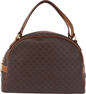 Celine Vintage Handbag Toile C&eacute;line Brown Canvas Handbag (Pre-Owned)