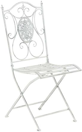 Clp Clp - Silla De Jard&iacute;n Plegable Sibell Blanco Antiguo